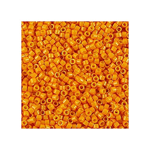 5 g Miyuki Delica Rocailles Seed Beads, 11/0 (1.6 mm) Opaque Squash Dyed (Miyuki Delica Rocailles Samenperlen Opacke Orange) von Bohemia Crystal Valley