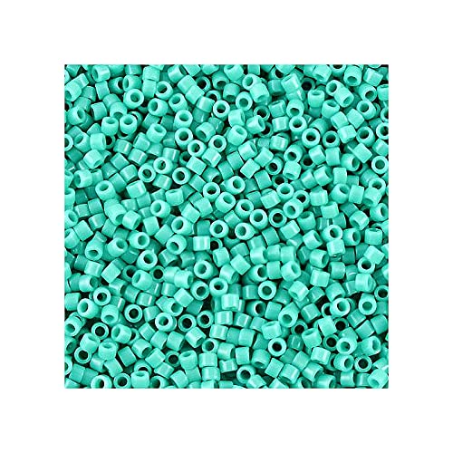 5 g Miyuki Delica Rocailles Seed Beads, 11/0 (1.6 mm) Opaque Turquoise (Miyuki Delica Rocailles Samenperlen Opaken Türkis) von Bohemia Crystal Valley