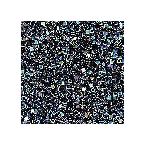 5 g Miyuki Square, 1.8 mm Metallic Rainbow Iris (Miyuki-Square Regenbogen illidiscent) von Bohemia Crystal Valley