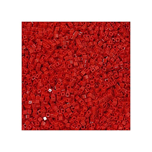 5 g Miyuki Square, 1.8 mm Opaque Red Pepper (Miyuki-Square Ungenau rot) von Bohemia Crystal Valley