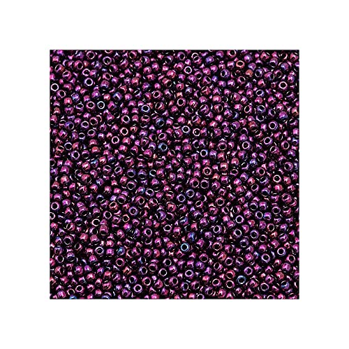 5 g TOHO Round Seed Beads Rocailles, size 15/0, Higher Metallic Dark Amethyst (# 503), Japan, Glass von Bohemia Crystal Valley