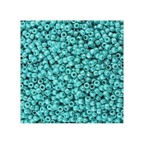 5 g Rocailles TOHO seed beads, 15/0 (1.5 mm) Opaque Rainbow Turquoise (#413) (Rocailles Toho Samenperlen Opaque Regenbogen Türkis) von Bohemia Crystal Valley