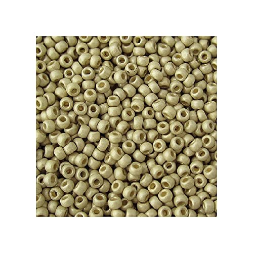 5 g Rocailles TOHO seed beads, 15/0 (1.5 mm) Permanent matte Finish Aluminum Galvanized (#pf558f) (Rocailles Toho Samenperlen Goldmetallic.) von Bohemia Crystal Valley