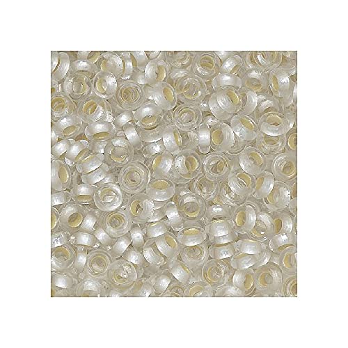 5 g Rocailles TOHO seed beads, 8/0 (3 mm) Permanent Finish Silver Lined Crystal (#pf21) (Rocailles Toho Samenperlen Kristallsilber) von Bohemia Crystal Valley