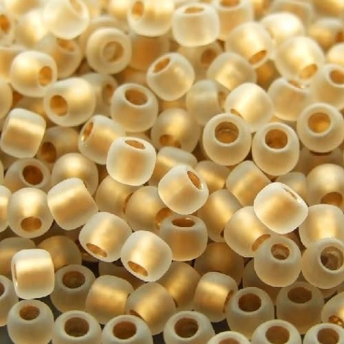 5 g TOHO Round Rocailles Seed Beads Japan (small) 15/0 (1.5 mm) Frosted Gold Lined Crystal 989F von Bohemia Crystal Valley