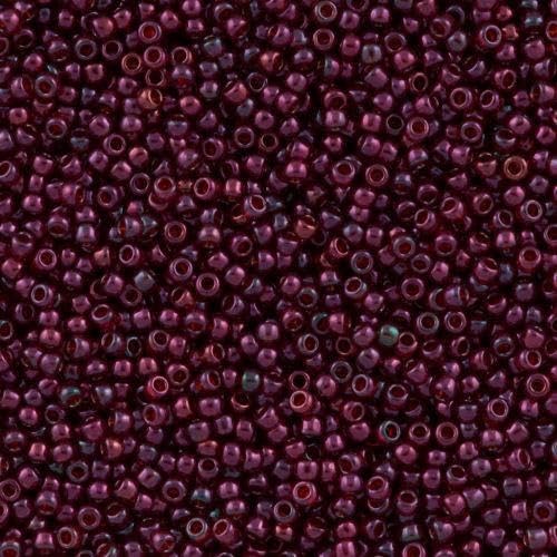 5 g TOHO Round Seed Beads Rocailles, size 15/0, Gold Lustered Raspberry (# 332), Japan, Glass von Bohemia Crystal Valley