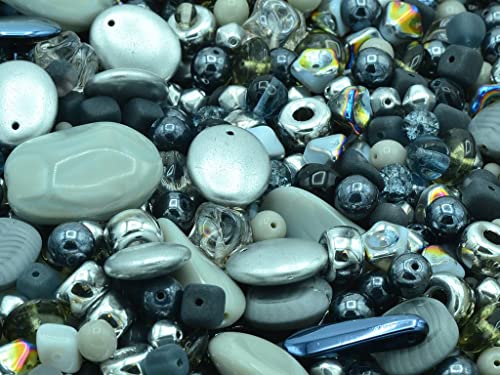 50g Mischglasperlen verschiedene Formen Mix, Gray, Böhmisches Kristall Glas, Tschechien MIX Mixed Glass Beads different shapes 50g Mischglasperlen verschiedene Formen Mix, Gray, Böhmisches Kristall Glas, Tschechien MIX Mixed Glass Beads different shapes von Bohemia Crystal Valley