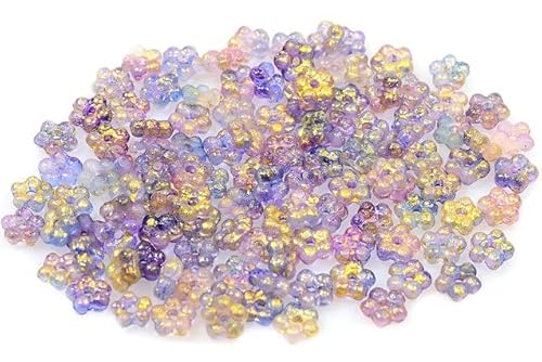 60pcs Drückte Perlenblume 5 mm, Blue Violet 56982 (48002-56982), Böhmisches Kristall Glas, Tschechien 11149203 Pressed Beads Flower von Bohemia Crystal Valley