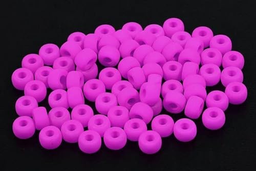 60pcs Gepresste Perlen Pony Bagel 6 mm, Kreide weiße Neon dunkelviolett (3000-25125), Böhmisches Kristall Glas, Tschechien 11149017 Pressed Beads Pony Bagel von Bohemia Crystal Valley