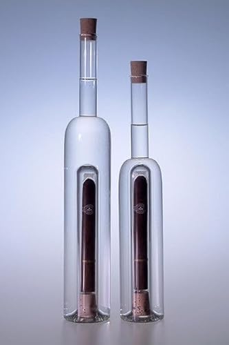 Elongated empty bottle with room for cigar, Glass, Czech Republic (0.35 litre) von Bohemia Crystal Valley