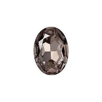 Oval Faceted Pointed Back (Doublets) Crystal Glass Stone 12 mm, Grey 1 Transparent With Chrome (20000-Chr), Czech Republic (Kristallglas-Strass) von Bohemia Crystal Valley