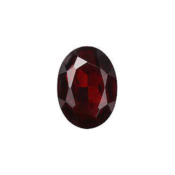 Oval Faceted Pointed Back (Doublets) Crystal Glass Stone 12 mm, Red 9 Transparent With Chrome (90150-K-Chr), Czech Republic (Kristallglas-Strass) von Bohemia Crystal Valley