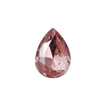 Pear Faceted Pointed Back (Doublets) Crystal Glass Stone 12 mm, Pink 9 Transparent With Aluminium (70110-L-Al), Czech Republic (Kristallglas-Strass) von Bohemia Crystal Valley