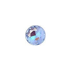 Round Faceted Pointed Back (Doublets) Crystal Glass Stone 12 mm, Aqua Blue 8 Transparent With Ab (30010-Abb), Czech Republic (Kristallglas-Strass) von Bohemia Crystal Valley