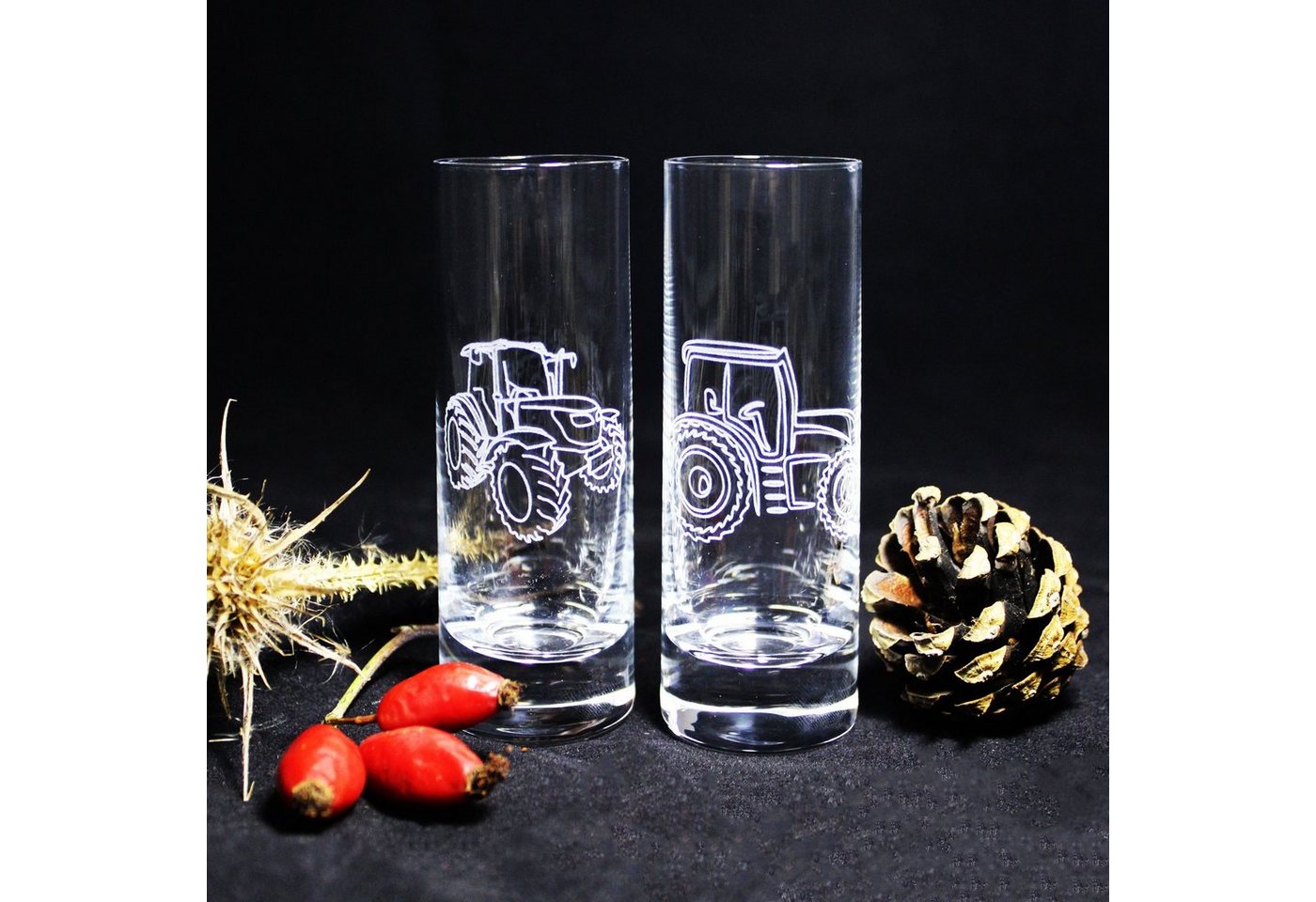 Bohemia Crystal Schnapsglas Barline, Kristallglas, Traktormotive, 6-teilig, Inhalt 50 ml, Schnapsglas-Set von Bohemia Crystal