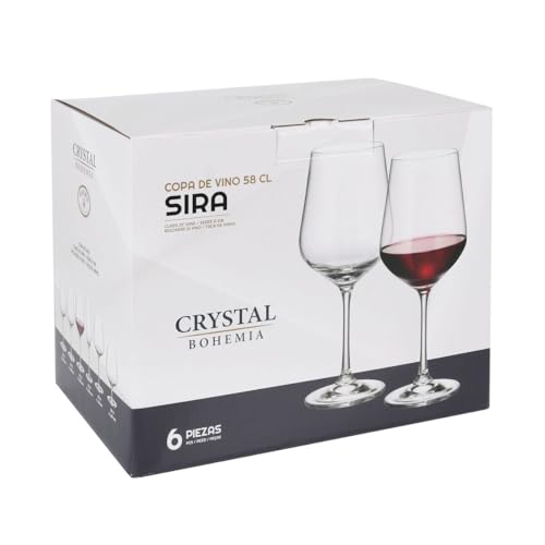 Bohemia Crystal Sira Gläser-Set, 580 ml, 6 Stück (4 Stück) von Bohemia Crystal