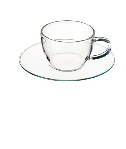 Bohemia Cristal 093 006 028 SIMAX Espressotasse "Piccolo"ca. 100 ml aus hitzebeständigem Borosilikatglas 4er Set mit Glasuntersetzer aus Kalk-Natron-Glas von Bohemia