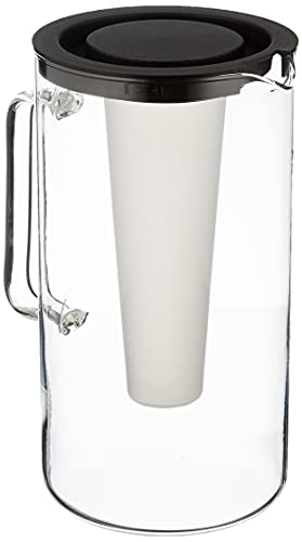 Bohemia Cristal 093 006 057 SIMAX Krug ca. 2,5 ltr. aus hitzebeständigem Borosilikatglas mit Eiswürfeleinsatz aus Kunststoff und Kunststoffdeckel schwarz von Bohemia