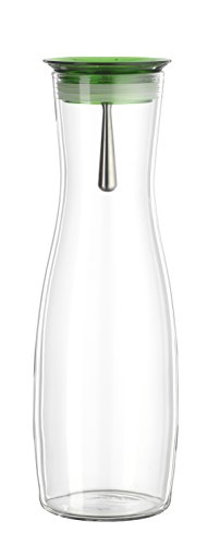 Bohemia Cristal 093 006 108 SIMAX Karaffe ca. 1250 ml aus hitzebeständigem Borosilikatglas mit praktischem Ausgießer aus Kunststoff grün "Viva" von Bohemia
