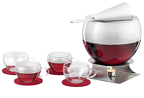 Bohemia Feuerzangenbowle-Set 11-TLG, Glas, Transparent, 26 x 23 x 23 cm, Einheiten von Bohemia