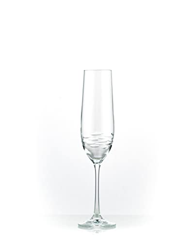 Bohemia Weingläser Sektglas Sektgläser Whiskyglas Wassergläser Kristall Glas Model Viola klar schliff 6er Set (Sektgläser 190 ml) von Bohemia