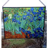Vincent Van Gogh - Iris, Glasmalerei Und Druck Auf Leinwand. Druckkunst. Vorhanden, Geschenk von Bohemiaimage