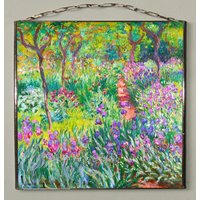 Claude Monet - Der Garten Des Künstlers Bei Giverny. Glasmalerei.geschenk.geschenk von Bohemiaimage