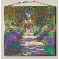 Claude Monet - Garten Bei Giverny. Glasmalerei Und Druck Auf Leinwand. | Canvas 280 Gsm MattGeschenkgeschenk von Bohemiaimage