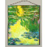 Claude Monet - Waterliliés V. Glasmalerei Und Druck Auf Leinwand. Geschenk. Dabei von Bohemiaimage