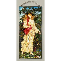 Evelyn De Morgan-Flora.glasmalerei Und Druck Auf Leinwand | 280 G/M² Dicker Keilrahmen, MattGeschenk.geschenk von Bohemiaimage