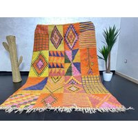 Abstrakter Berber Teppich Boujaad Handgemachter Wollteppich Boho Tapis Marocain, Teppich Marokko. 26 X 15 cm Abstrakter Berber Teppich Boujaad Handgemachter Wollteppich Boho Tapis Marocain, Teppich Marokko. 26 X 15 cm von Bohemiamarrakech