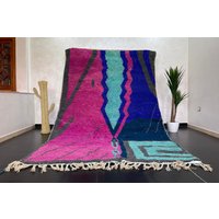 Abstrakter Boujaad-Teppich Berberschafwolle Teppich, 30x20cm Abstrakter Boujaad-Teppich Berberschafwolle Teppich, 30x20cm von Bohemiamarrakech