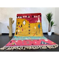 Handgefertigter Boujaad Teppich 250 X 150 cm, Berber Schafwolle Handgefertigter Boujaad Teppich 250 X 150 cm, Berber Schafwolle von Bohemiamarrakech