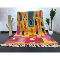 Handgefertigter Boujaad Teppich 250x150, Berber Wolle Boho Handgefertigter Boujaad Teppich 250x150, Berber Wolle Boho von Bohemiamarrakech