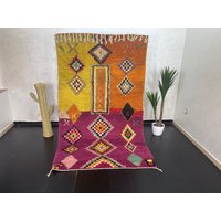 Vintage Berber Boujaad Teppich , Handgewebter Wollteppich von Bohemiamarrakech