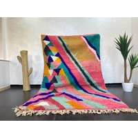 Vintage Berber Boujaad Teppich 25 X 15 cm, Handgefertigter Aus Wolle Und von Bohemiamarrakech