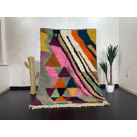 Vintage Berber Boujaad Teppich 250x150 cm, Handgefertigter Wollteppich Vintage Berber Boujaad Teppich 250x150 cm, Handgefertigter Wollteppich von Bohemiamarrakech