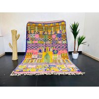 Vintage Berber Boujad Teppich Handgewebter Teppich Aus Wolle | 230 X 150 cm Vintage Berber Boujad Teppich Handgewebter Teppich Aus Wolle | 230 X 150 cm von Bohemiamarrakech