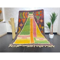 Vintage Berber Wollteppich 25x15 cm, Handgefertigter Boujaad Teppich von Bohemiamarrakech