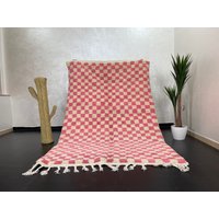 Vintage Boujaad Teppich 20 X 15 cm, Handgewebter Berber Wollteppich von Bohemiamarrakech