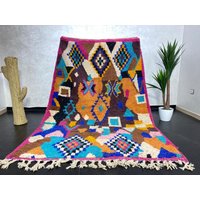 Vintage Boujaad Wollteppich 23 X 15 cm, Handgefertigter Berber Teppich von Bohemiamarrakech