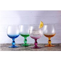 Glaser - Gingläser Cocktailgläser Bunt Mit Relief Für 4 Pers von BohemianRebelDesign