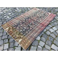 Handgeknüpfter Teppich Aus Wolle, Teppich, Küchenteppich, Roter Boho | 91 X 149 cm = 2, 9 4, 8 Ft von Bohemianarearugs