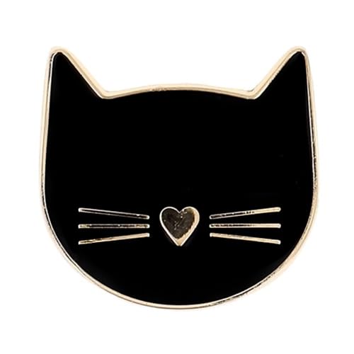 BOHIN France Katzen Köpfe Thema Nadel Minder - Glänzende Beenden, Metallmagnet für Häkel oder Stickereiprojekte, Schwarz - 1 Stück von Bohin