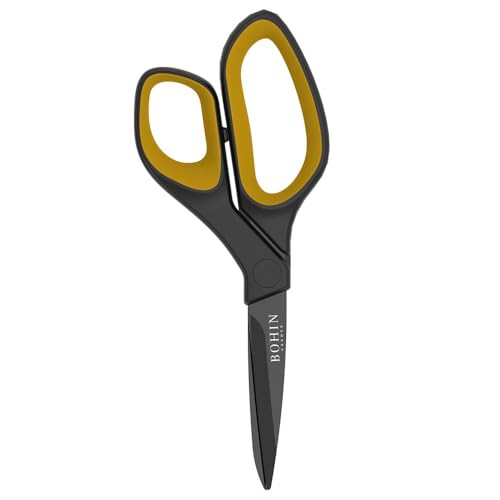 BOHIN France Universalschere mit Softgrip-Griff - Titanbeschichtet, Vielseitig Einsetzbare Schere für DIY-Bastelprojekte, Edelstahl, 21.5cm - 1 Stück BOHIN France Universalschere mit Softgrip-Griff - Titanbeschichtet, Vielseitig Einsetzbare Schere für DIY-Bastelprojekte, Edelstahl, 21.5cm - 1 Stück von Bohin