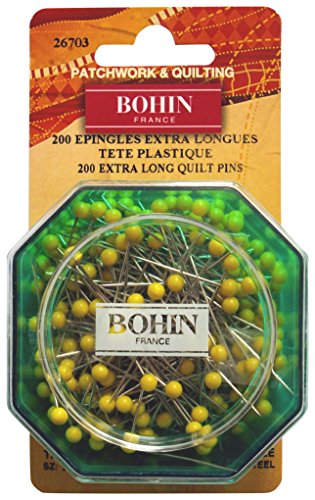 Bohin Pin mit Kunststoff Kopf, Metall, Mehrfarbig, 4,4 ° cm von Bohin