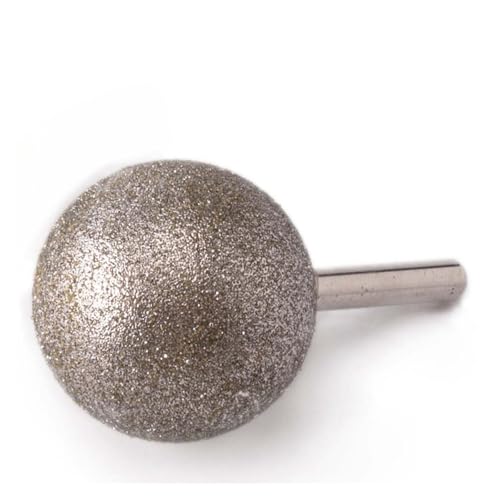 BohjuneCR Schleifkopf Diamantsand Kugelschleifscheibe Runder Typ for Schlitzen von Bohrern 1 Stück(D35mm-R6mm-80mesh) von BohjuneCR
