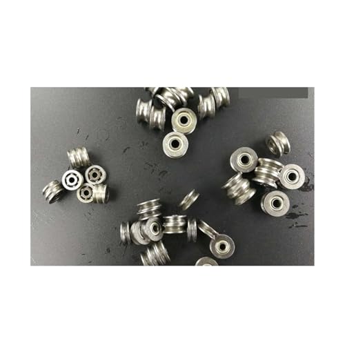 Lagernutrad V-förmig/U-förmig Kleine Riemenscheibe Innendurchmesser 3 mm/4 mm Mikroführung/Schienenrad 10 Stück(V-3 * 10 * 4mm) von BohjuneCR