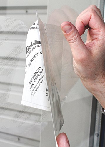 Notverglasungsfolie Notfall-Reparaturklebeband für zerbrochenes Glas in Fenster, Türen, Trennwände, Spiegel - 1 m x 15 m von Bohle