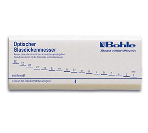 Optischer Glasdickenmesser | Dickenlehre Maßnahmen von 2 bis 25° mm 5164900 von Bohle